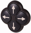 Кнопка 4х-позиц. со стрелками без фикс. цвет черн.; черн. лицевое кольцо M22S-D4-S-X7 EATON 286337