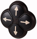 Кнопка 4х-позиц. с блокировкой противостоящих кнопок без фикс. цвет черн.; черн. лицевое кольцо M22S-DI4-S-X7 EATON 286339