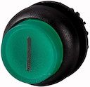 Головка кнопки M22S-DRLH-G-X1 выступающая с фикс. с подсветкой. зел.; черн. лицевое кольцо EATON 216809