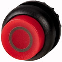 Головка кнопки M22S-DRLH-R-X0 выступающая с фикс. с подсветкой. красн.; черн. лицевое кольцо EATON 216808