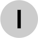 Линза для кнопок M22-XDLH-W-X1 с подсветкой выступающая "I" зел. EATON 218342