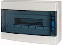 Шкаф навесной 1 ряд 18-мод. УФ-стойкий поликарбонат индустриальная серия; N/PE клеммы в комплекте IKA-1/18-ST-UV IP65 EATON 174193